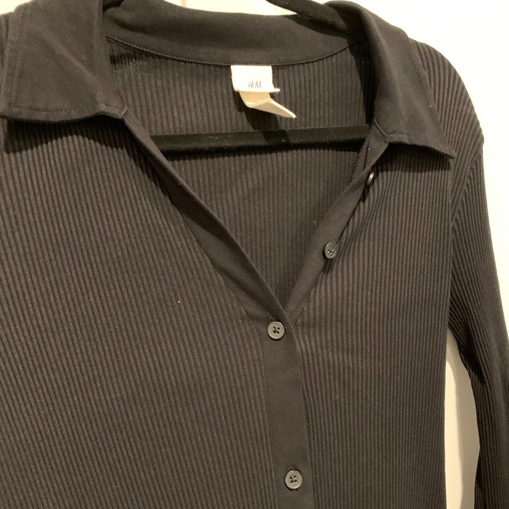 HM Button Up Ribbed Dress